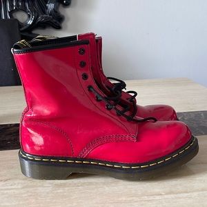 Red Dr Martens • Size 9 • Women • In very good condition but has minor wearing.